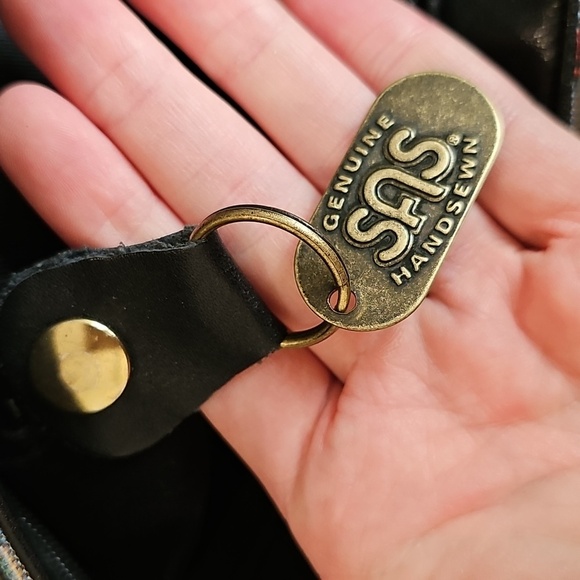 Vintage SAS Tapestry European Cafe Leather Crossbody Bag - Picture 9 of 16